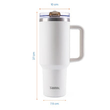 Load image into Gallery viewer, Tank Quencher, 1200ml, Stainless Steel Bottle, BPA free, insulated, Leakproof - Cream