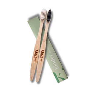 Bamboo Toothbrush, Soft Bristles, Pack of TWO