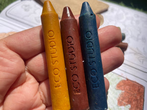 100% Natural Wax Crayons - 5 Colors