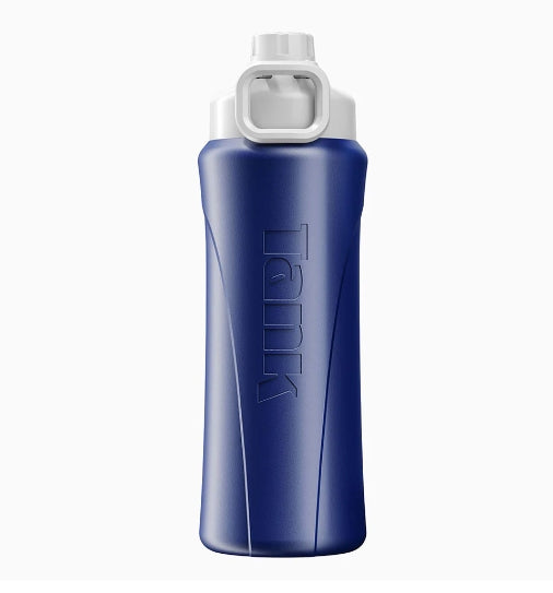 Tank Insulated Plastic Water Bottle Mini Super Cool 650mL - Dark Blue