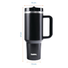 Load image into Gallery viewer, Tank Quencher, 1200ml, Stainless Steel Bottle, BPA free, insulated, Leakproof - Black
