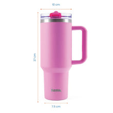 Load image into Gallery viewer, Tank Quencher, 1200ml, Stainless Steel Bottle, BPA free, insulated, Leakproof - Hot Pink
