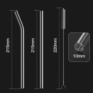 Family Pack Reusable Glass Straws, Clear