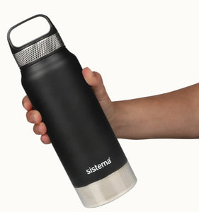 Sistema Stainless Steel Bottle with Handle, 650ml